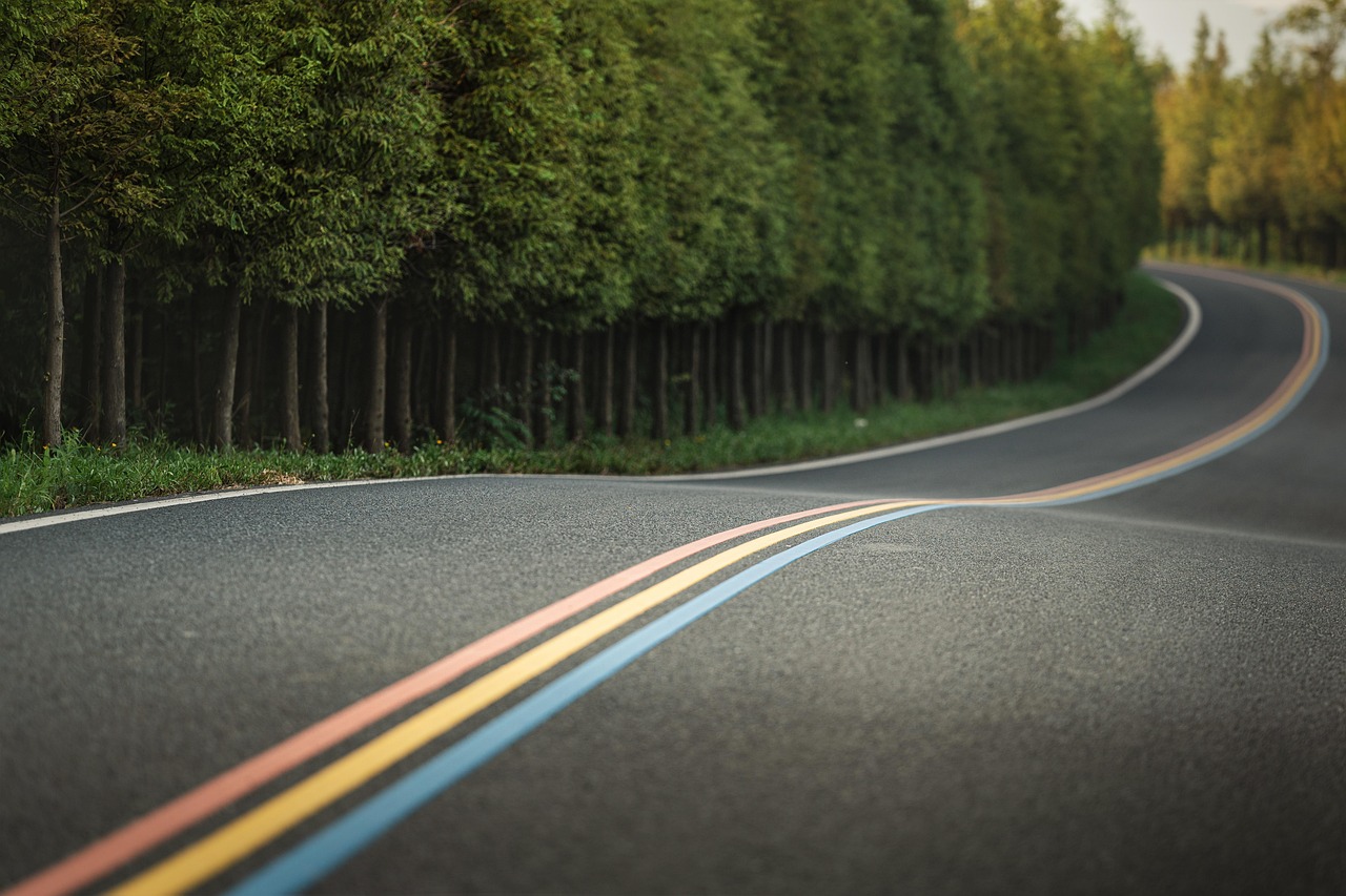 Close-up of a freshly paved road surface showing the texture and composition of the materials